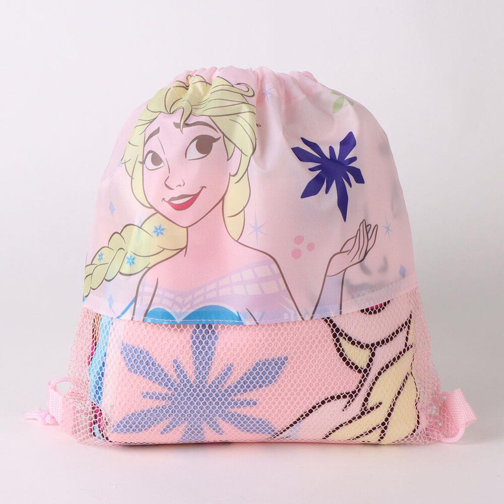 Set Frozen Disney con toalla, saco y gorra de Elsa, Anna y Olaf - 2