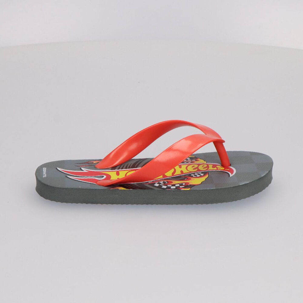 Chanclas Hot Wheels CERDÁ grises con tiras rojas - 2
