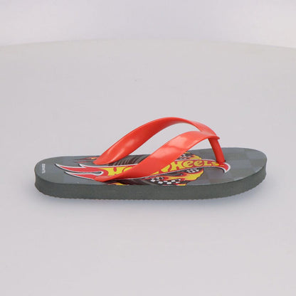 Chanclas Hot Wheels CERDÁ grises con tiras rojas - 2