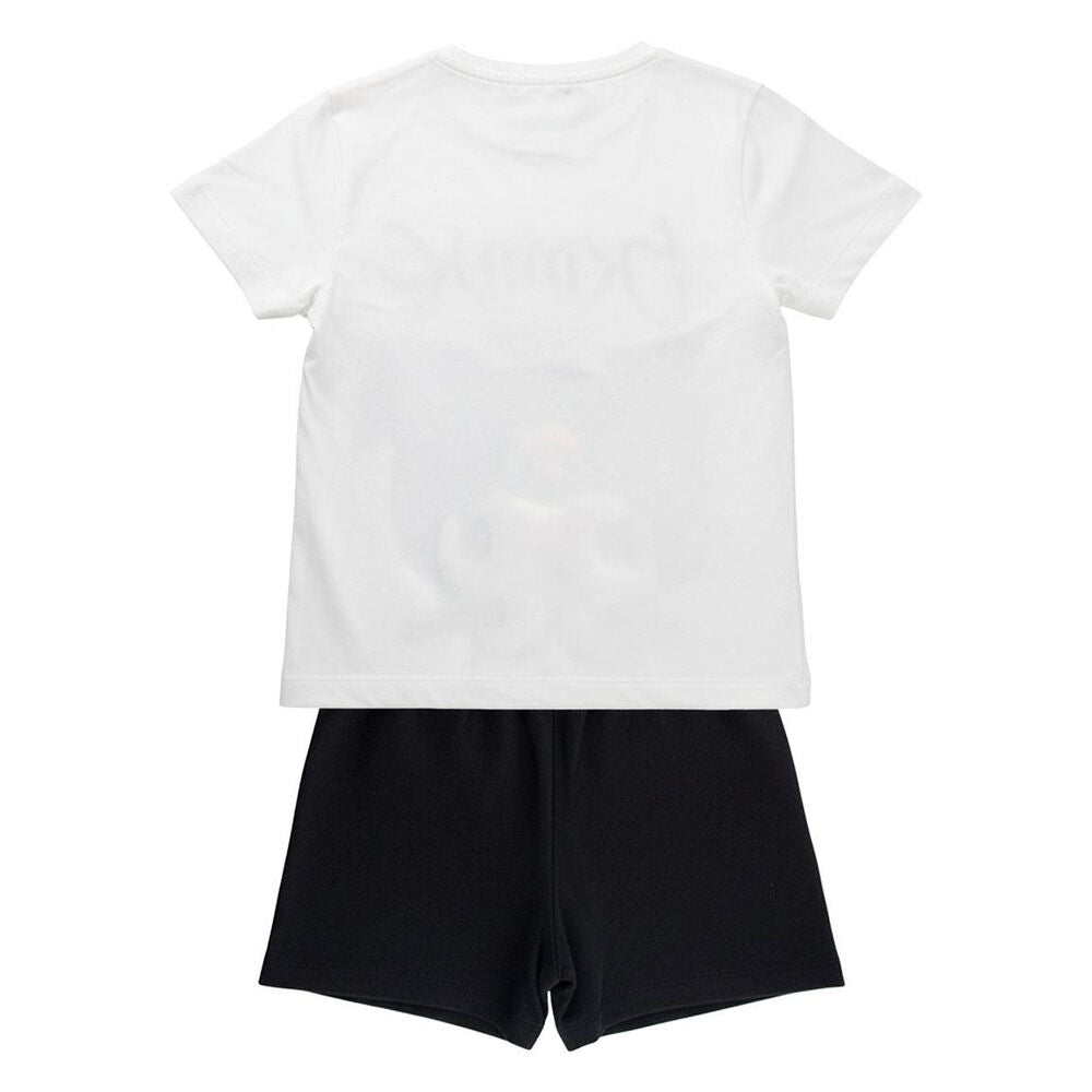 Conjunto infantil de Kuromi con camiseta blanca y pantalón corto negro - 2