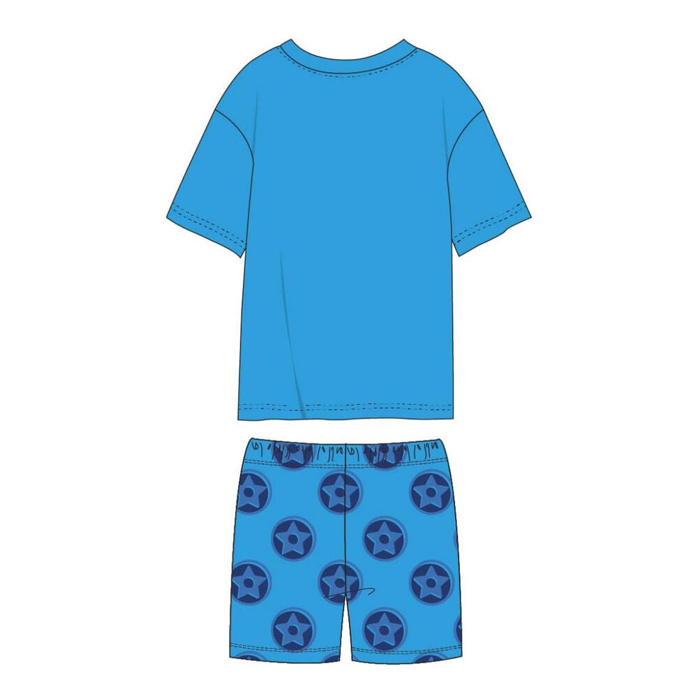 Pijama corto azul de Chase Paw Patrol con camiseta y pantalón - 2