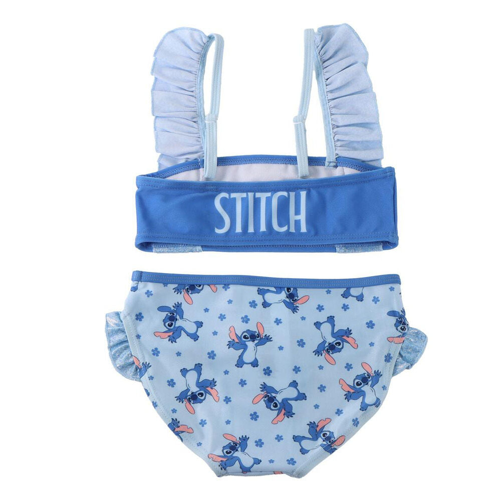 Bikini infantil azul de Stitch Disney con volantes - 2