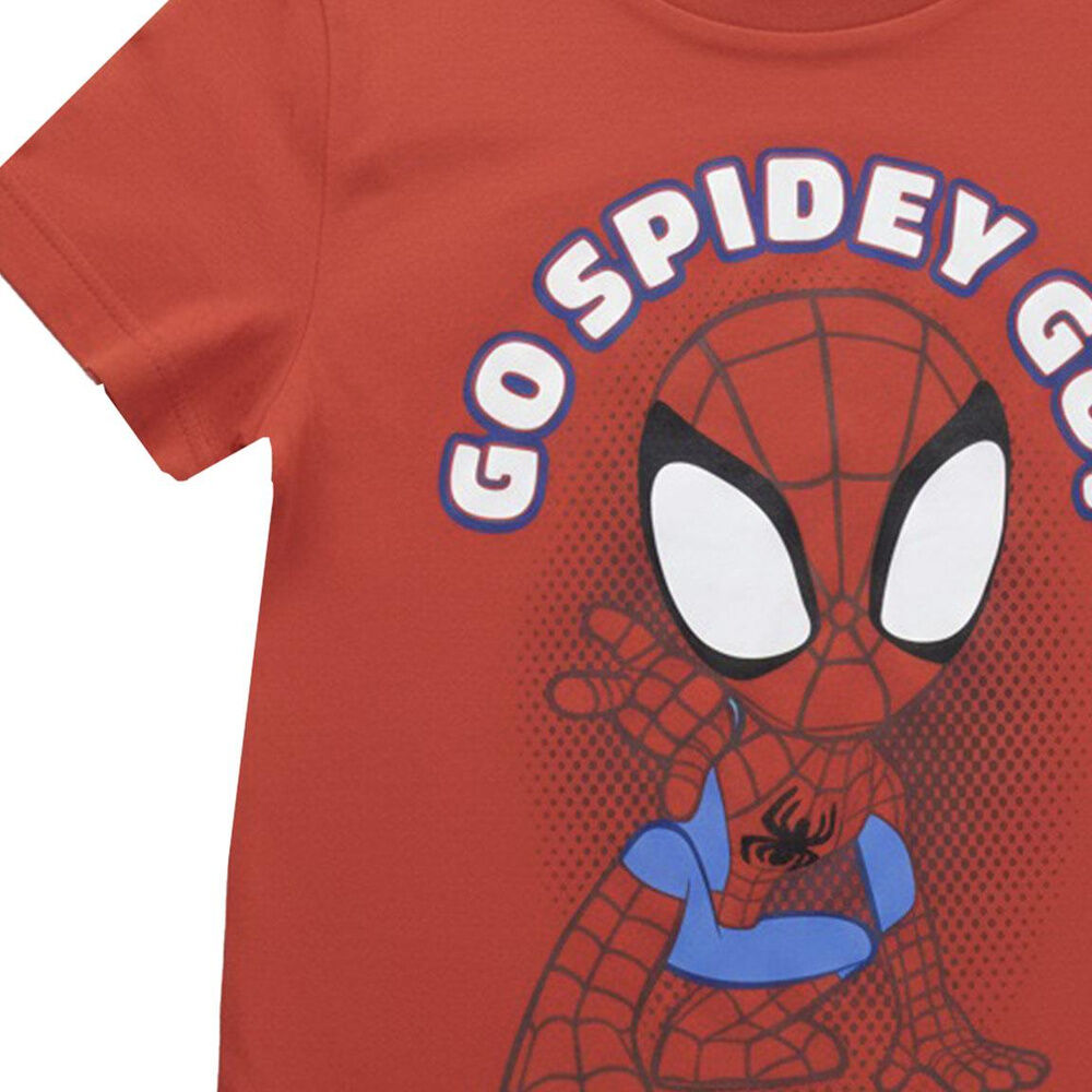 Conjunto infantil Spidey Marvel con camiseta roja y pantalón corto azul - 3