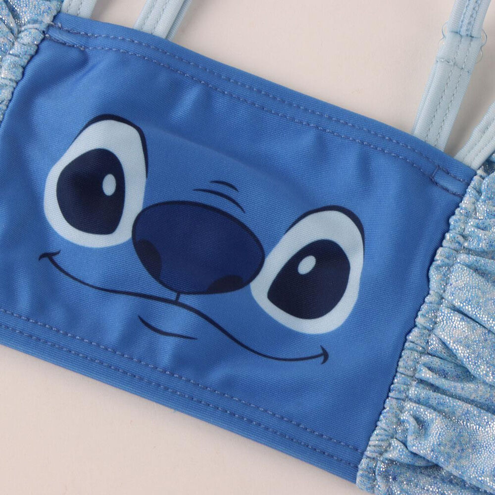 Bikini infantil azul de Stitch Disney con volantes - 3
