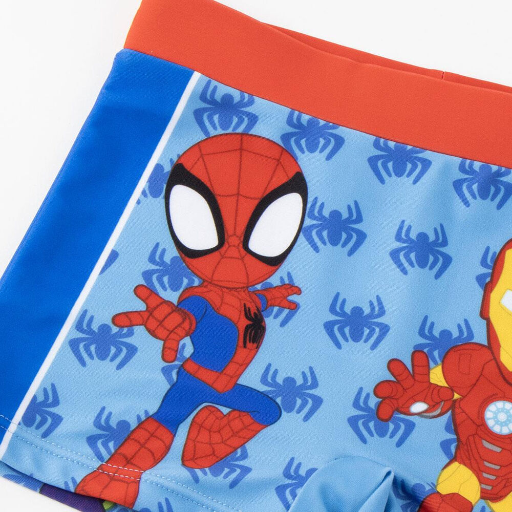 Bañador boxer infantil azul de Spidey Marvel con Iron Man - 3
