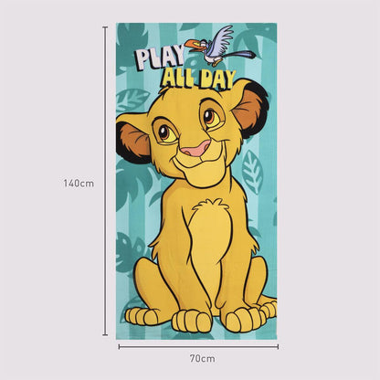 Toalla Disney de El Rey León con cachorro de león y fondo selvático - 3