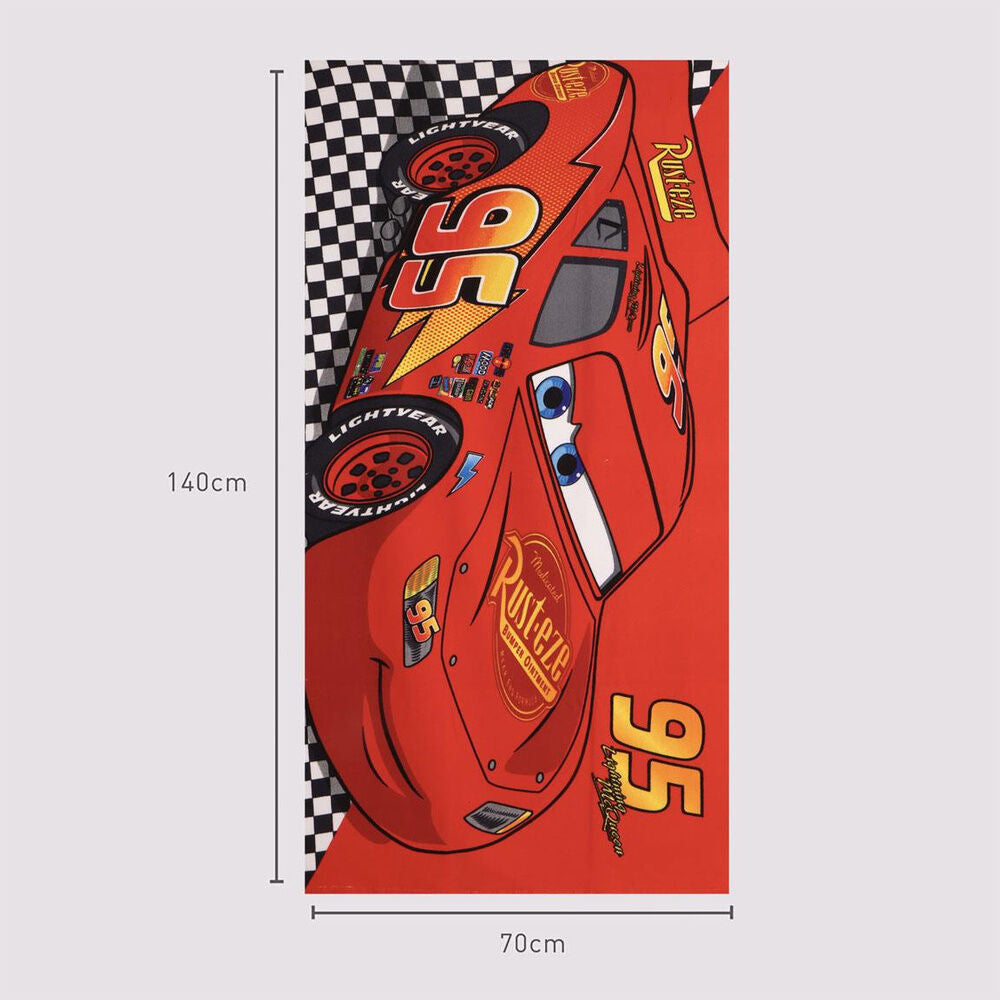 Toalla Cars Disney roja con Rayo McQueen y número 95 - 3