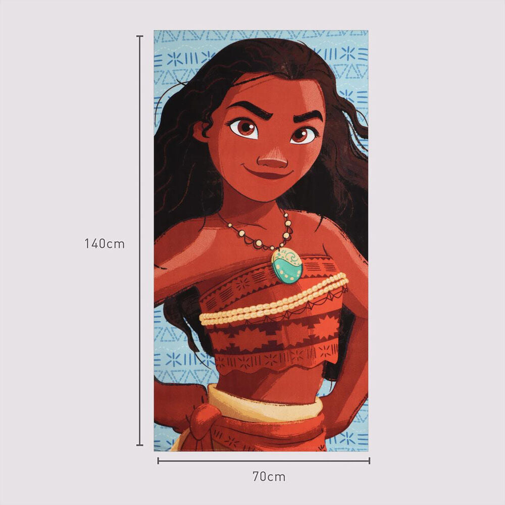 Toalla de microfibra Disney con Vaiana sobre fondo azul - 3