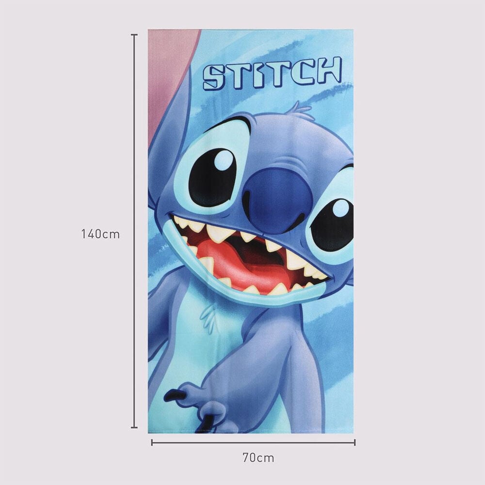 Toalla azul de microfibra con Stitch de Disney - 3