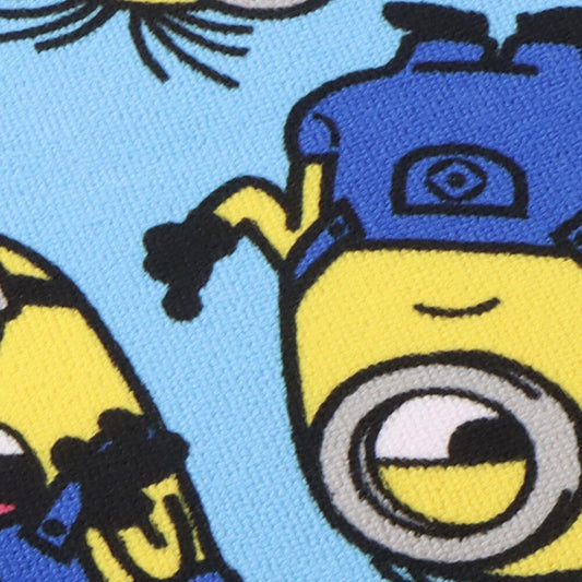 Poncho toalla Minions azul con capucha amarilla - 4