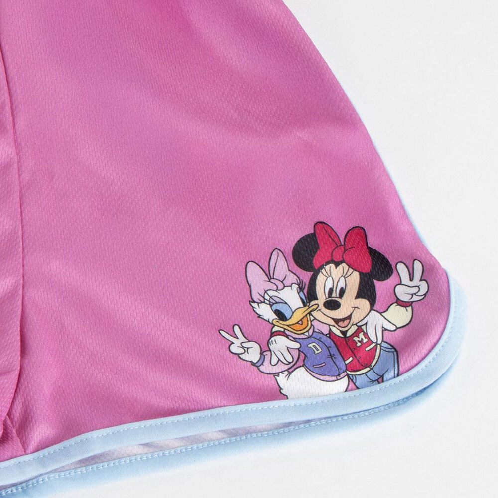 Conjunto infantil rosa de Minnie y Daisy Disney con camiseta de tirantes y pantalón corto - 4
