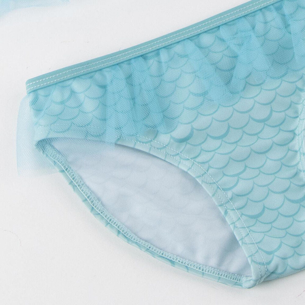 Bikini infantil azul de La Sirenita Disney con Ariel y Flounder - 4