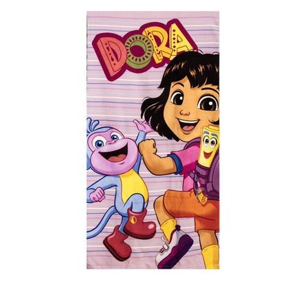 Set Dora la Exploradora con toalla rosa, gorra y saco - 4