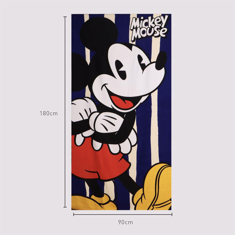 Toalla de microfibra Mickey Mouse Disney azul y crema - 4