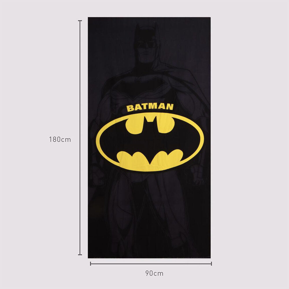 Toalla negra de Batman DC Comics con logo amarillo - 4