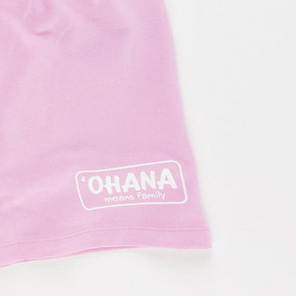 Conjunto infantil de Stitch Disney con camiseta blanca y pantalón corto rosa - 4