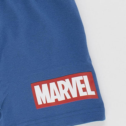 Pijama corto Marvel infantil azul con Spider-Man, Iron Man y Hulk - 4