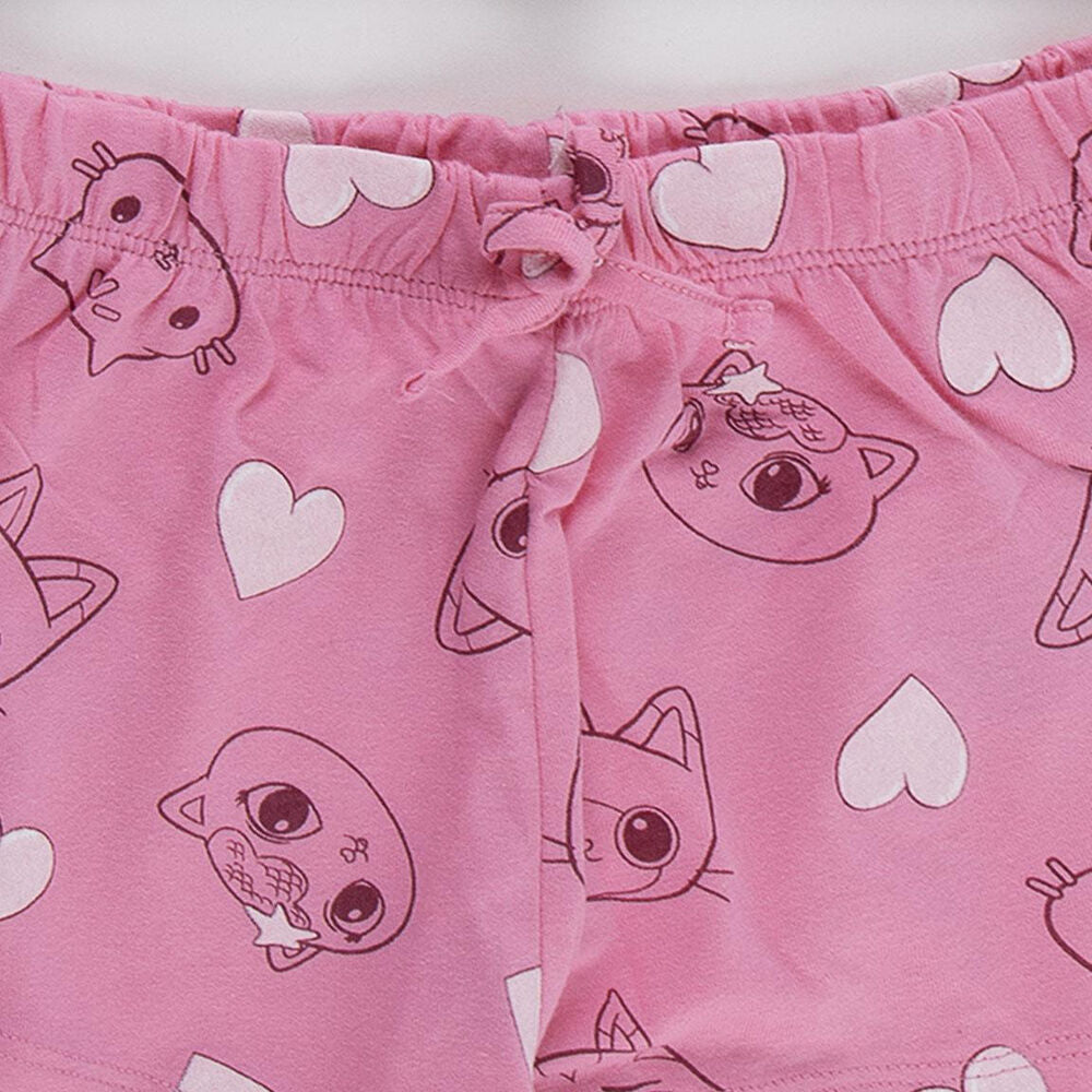 Pijama rosa de La Casa de Muñecas de Gabby con camiseta y shorts - 4