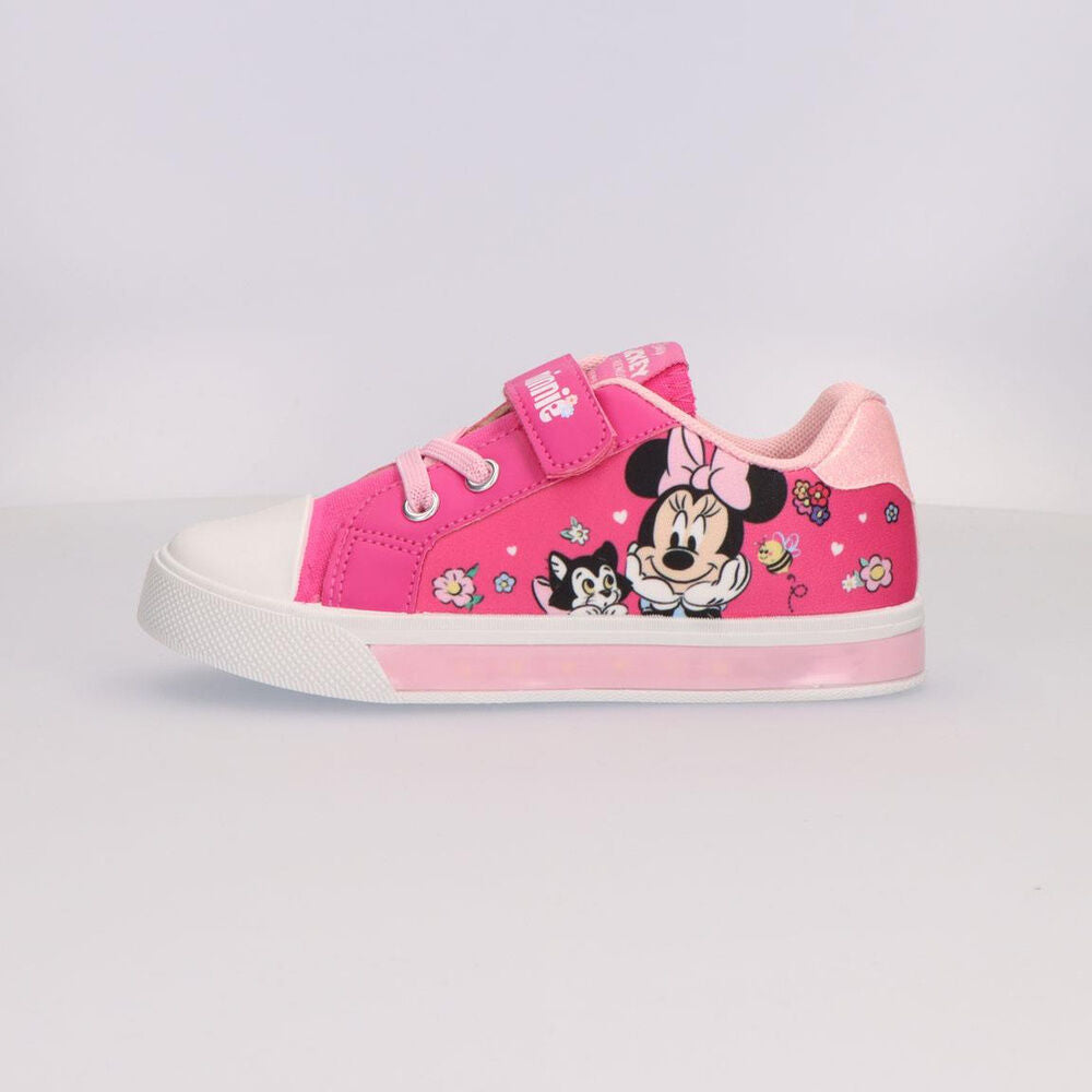 Zapatillas rosas de loneta Minnie Disney con luces - 4