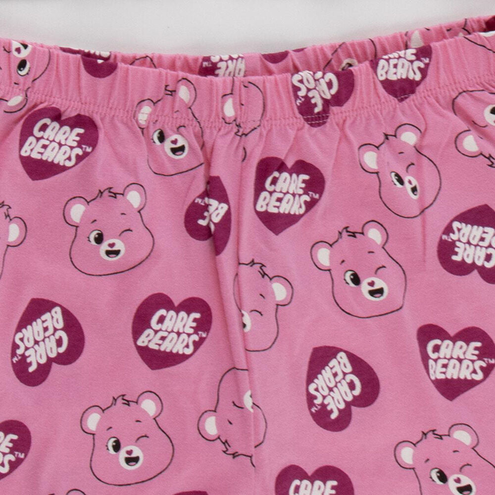 Pijama corto infantil de Osos Amorosos con camiseta blanca y pantalón rosa estampado - 4