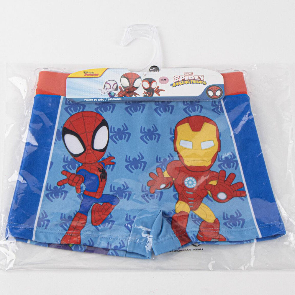 Bañador boxer infantil azul de Spidey Marvel con Iron Man - 4