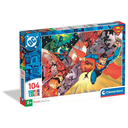 Puzzle de 104 piezas de Superman y DC Comics Clementoni
