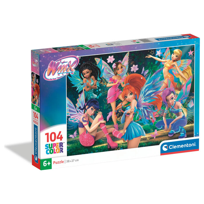 Puzzle Clementoni Winx de 104 piezas con ilustración colorida de las hadas
