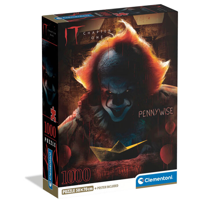 Puzzle Clementoni de Pennywise de IT con 1000 piezas