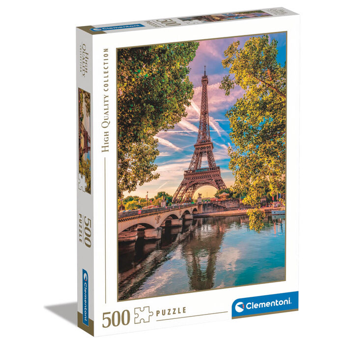 Puzzle Clementoni de 500 piezas con la Torre Eiffel junto al Sena