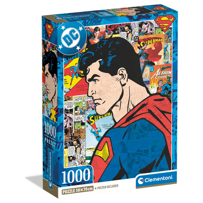 Puzzle Clementoni de 1000 piezas con Superman y viñetas de DC Comics - 2