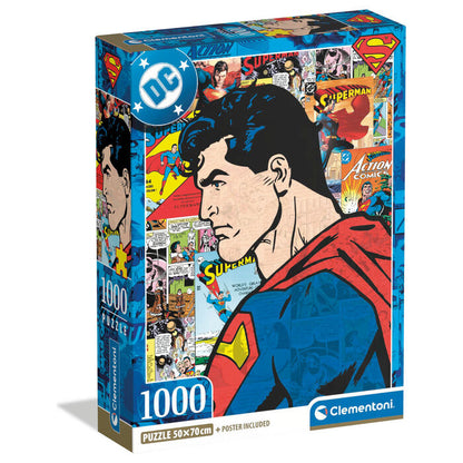 Puzzle Clementoni de 1000 piezas con Superman y viñetas de DC Comics - 2