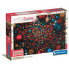 Puzzle Clementoni Navidad de 1000 piezas con adornos y cascanueces