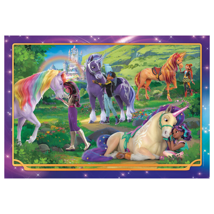 Puzzle Clementoni de Academia de Unicornios de 104 piezas con unicornios y personajes - 2