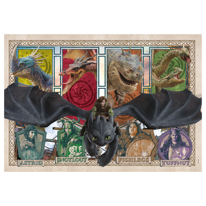 Puzzle Clementoni de 300 piezas de Cómo entrenar a tu dragón con dragones y personajes - 2