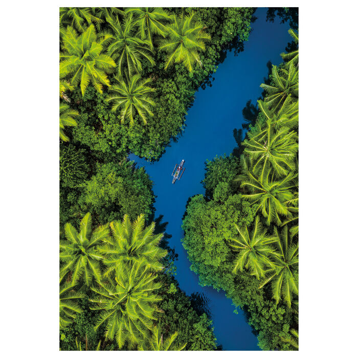 Puzzle Clementoni de 500 piezas con vista aérea tropical y palmeras - 2