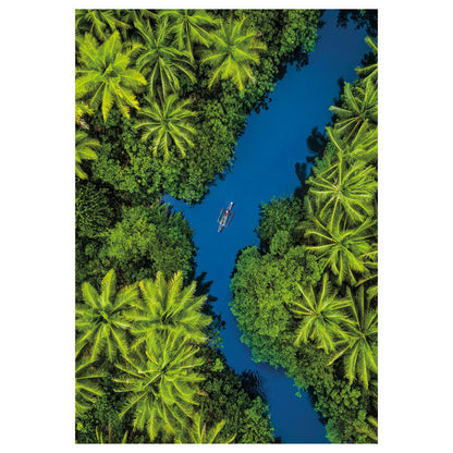 Puzzle Clementoni de 500 piezas con vista aérea tropical y palmeras - 2