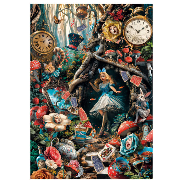 Puzzle Clementoni de 1000 piezas con escena fantástica del País de las Maravillas - 2