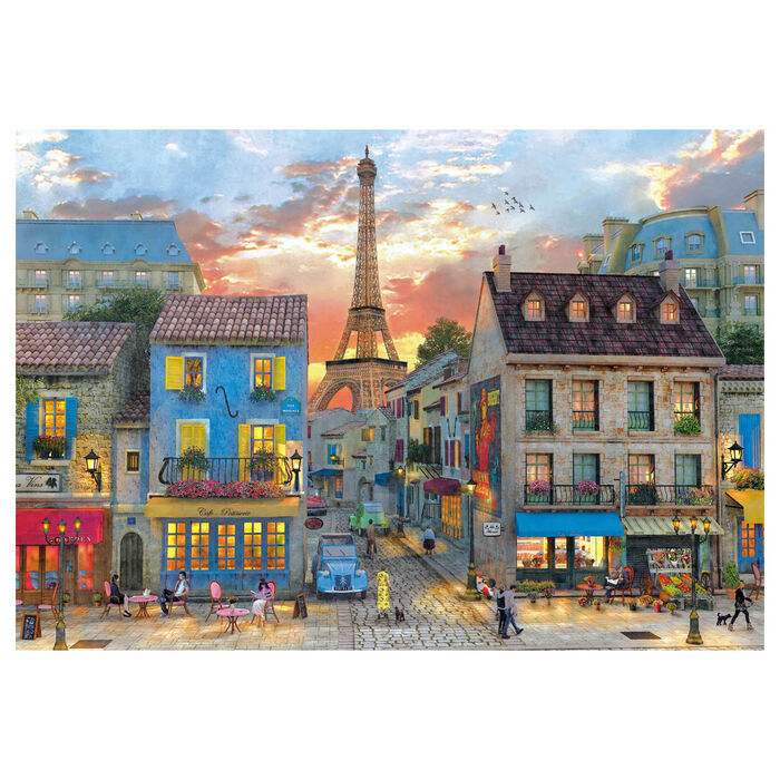 Puzzle Clementoni de 1000 piezas con calles de París y la Torre Eiffel - 2