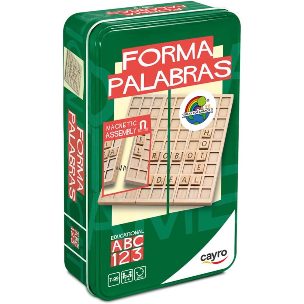 Juego Forma Palabras de Cayro en caja metálica verde