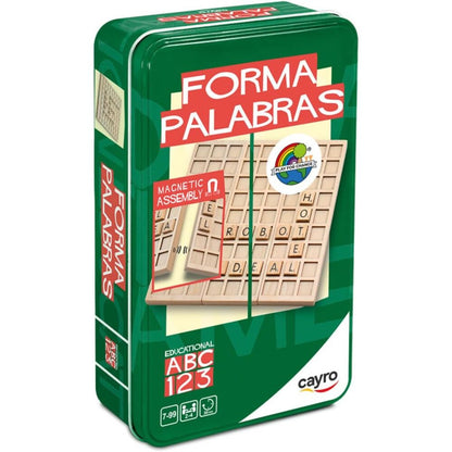 Juego Forma Palabras de Cayro en caja metálica verde