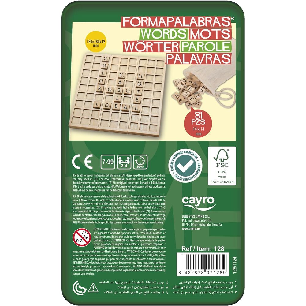 Juego Forma Palabras de Cayro en caja metálica verde - 3