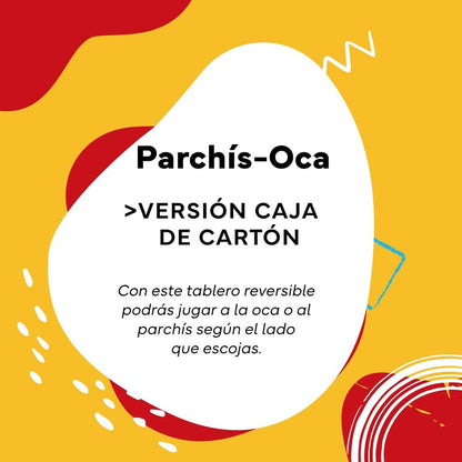 Juego de Parchís y Oca CAYRO 2 en 1 con tablero de madera y accesorios - 5