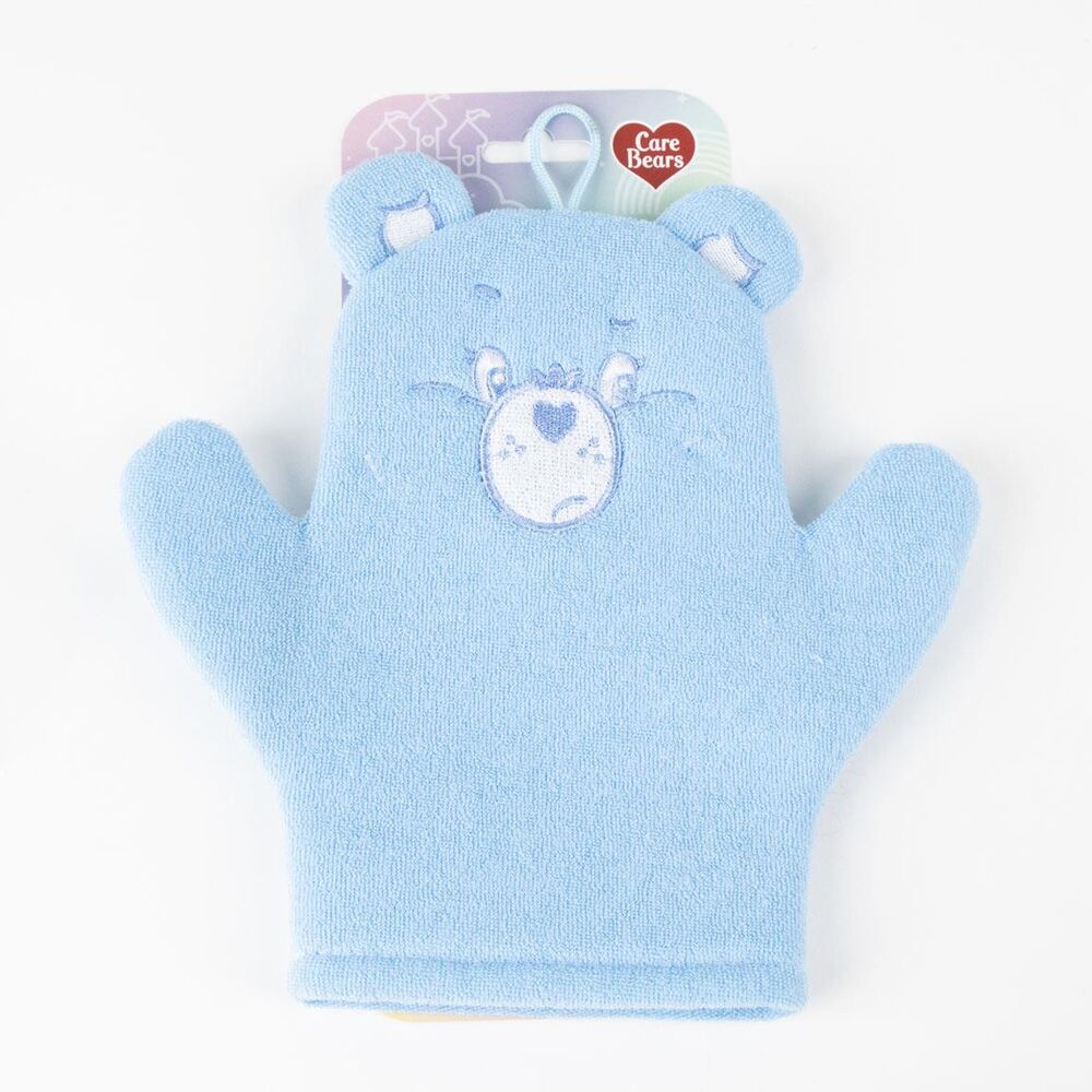 Guante de baño azul con diseño de Osos Amorosos - 3