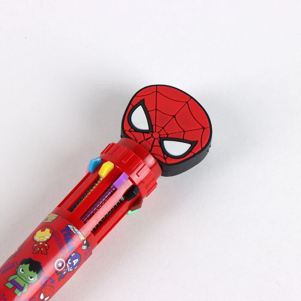 Bolígrafo Marvel de 10 colores con diseños de Spider-Man, Hulk y Capitán América - 4