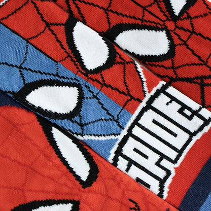 Set de tres pares de calcetines Spider-Man Marvel con diseños rojos y azules - 4