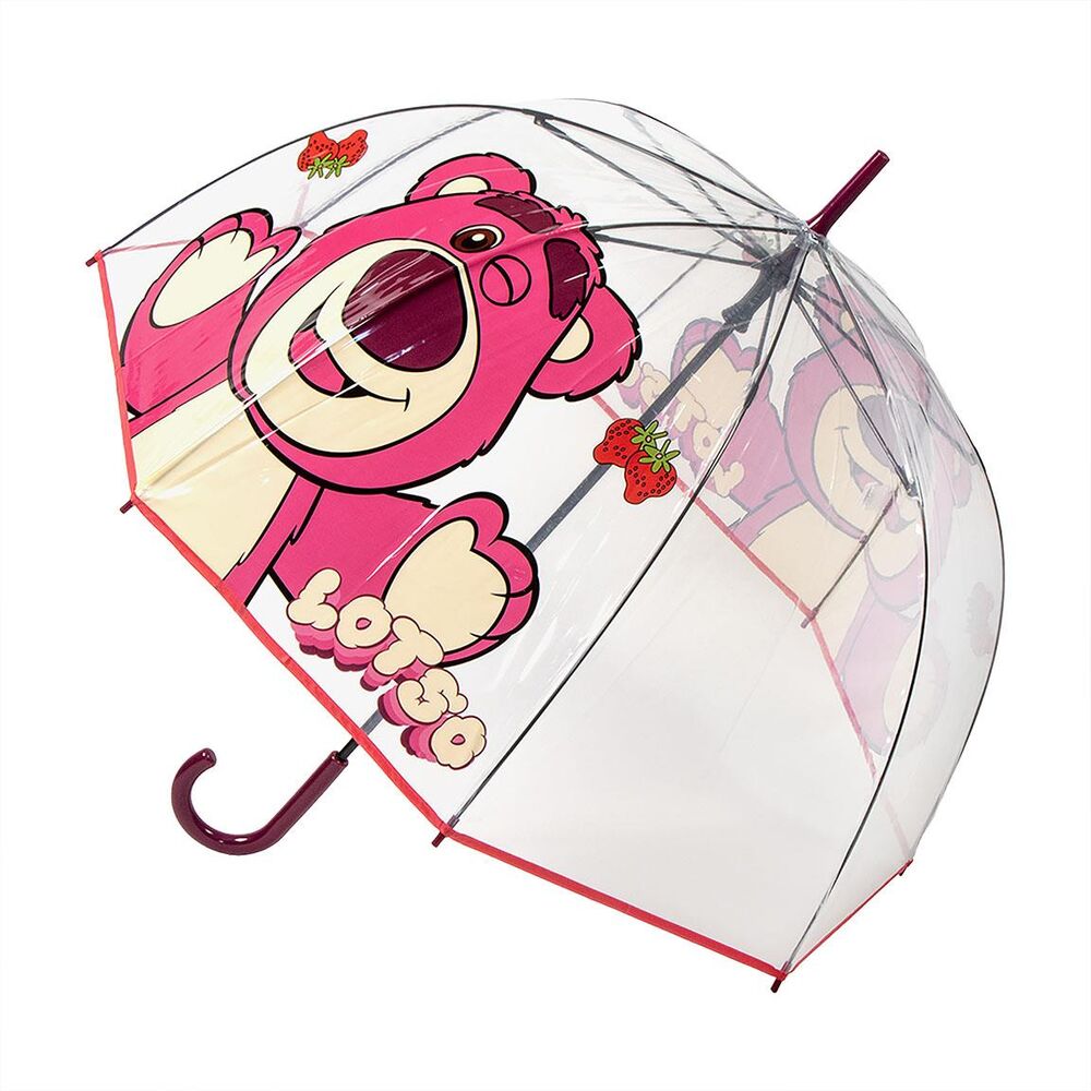 Paraguas transparente de Lotso de Toy Story Disney con mango curvo