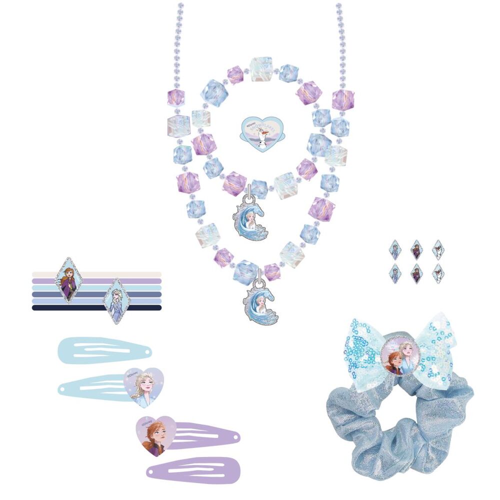 Set de 12 accesorios para el cabello Frozen Disney con diseños de Anna y Elsa - 2