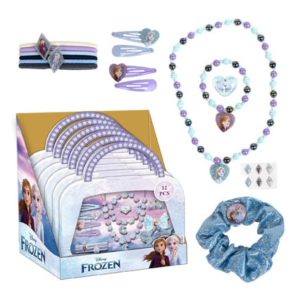 Set de 12 accesorios para el cabello Frozen Disney con diseños de Anna y Elsa
