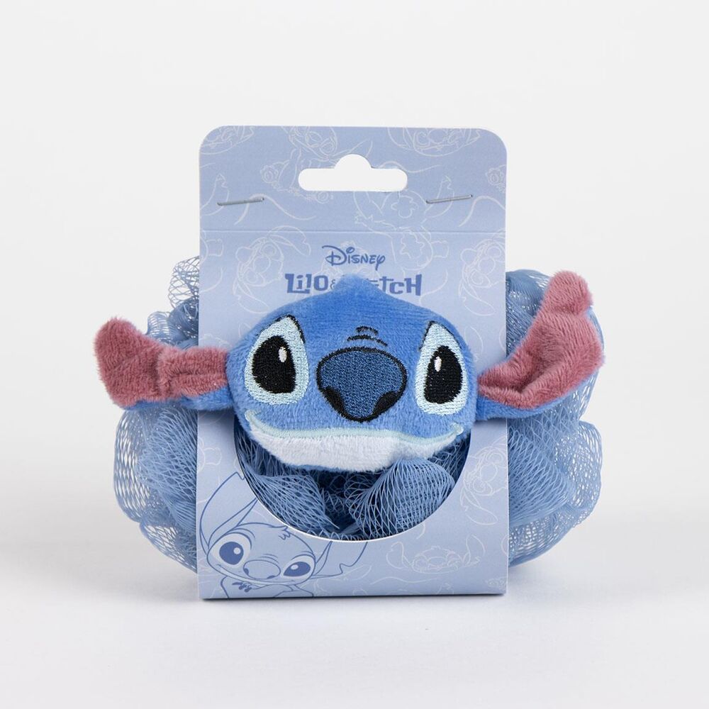 Esponja de ducha 3D azul con rostro de Stitch Disney - 3