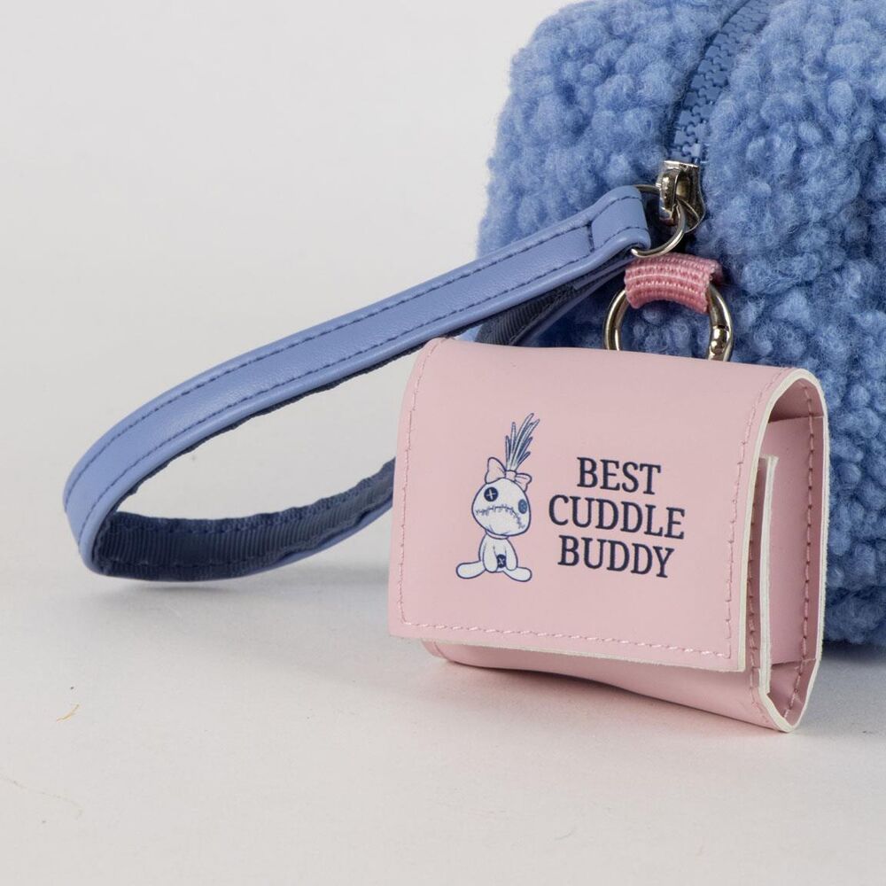 Neceser azul de Stitch Disney con textura suave y asa lateral - 3